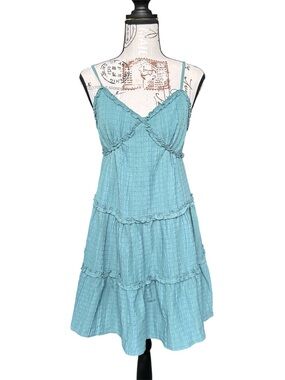 Max + Ash NWT Cami Sundress in soft teal color junior medium
